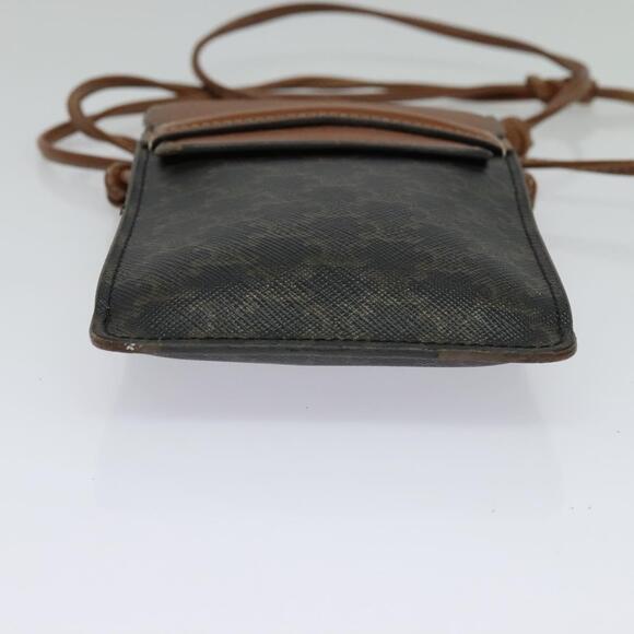 CELINE Triomphe Cell Phone Case Shoulder Bag Pvc Black - Picture 9 of 13